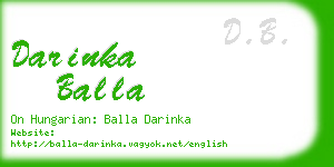 darinka balla business card